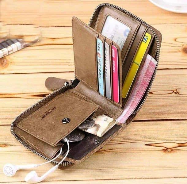 Men's Leather Wallet  Full Zip Cover 1