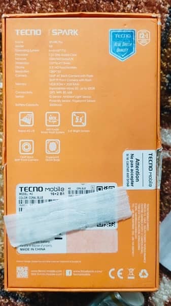 tecno K8 blu colour 2/16 4G 1