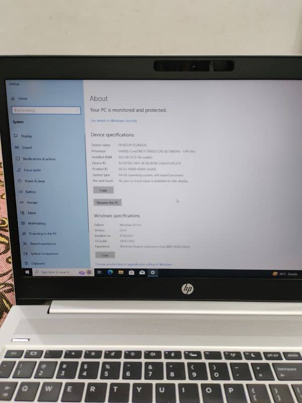 HP laptop i7 8th generation fully genuine Ram (16) Memory (512) 2