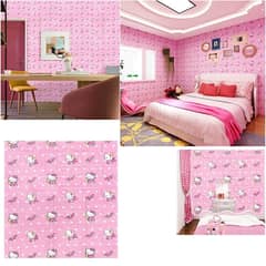 Kid Doremon Hello Kitty 3D Adhesive Water Proof Foamic Wallpaper Panel