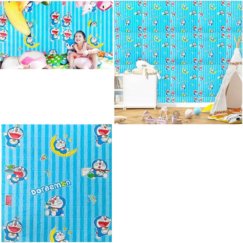 Kid Doremon Hello Kitty 3D Adhesive Water Proof Foamic Wallpaper Panel 1