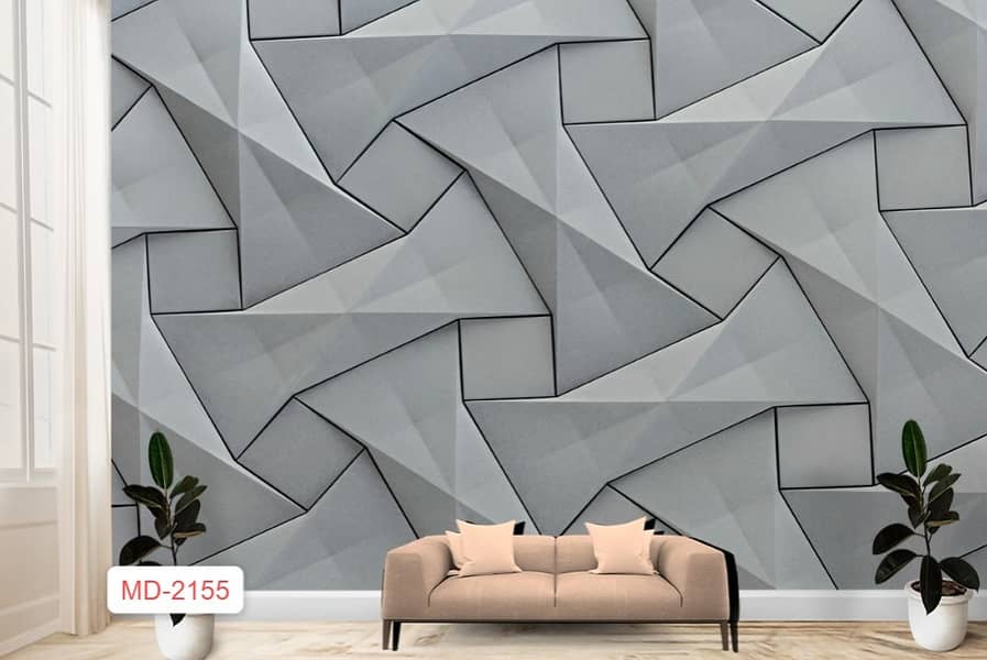 3D WallPaper| wpc Panel Customized wall paper false ceiling 12