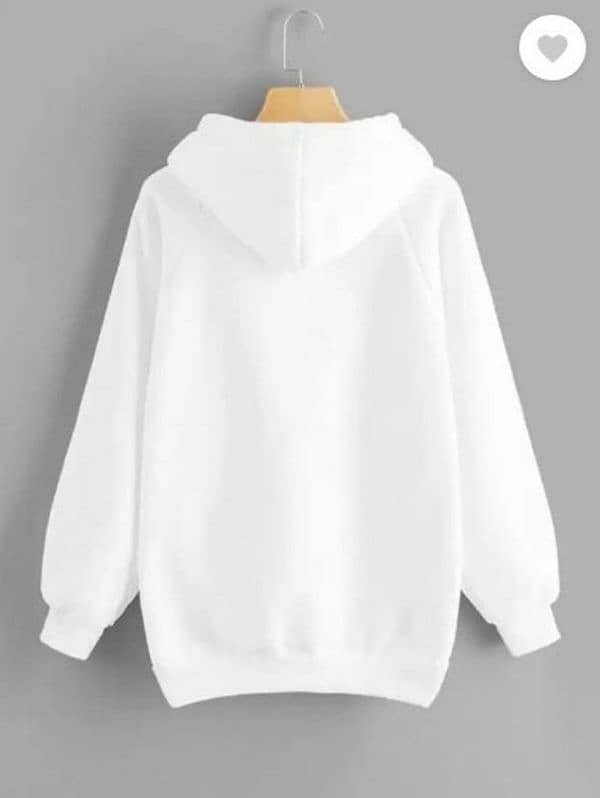 Man's Hoodie Fleece White color 1