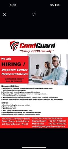 Dispatch Representative (officer/Monitor)