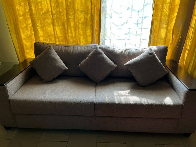 7 seater sofa set and 3 tables 2