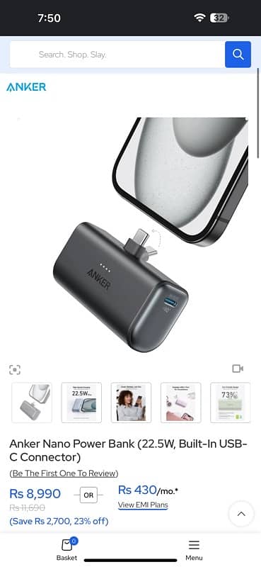 anker powerbank 5,000mah original 0