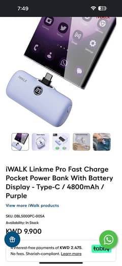 iWALK Linkme Pro  - Type-C / 4800mAh powerbank