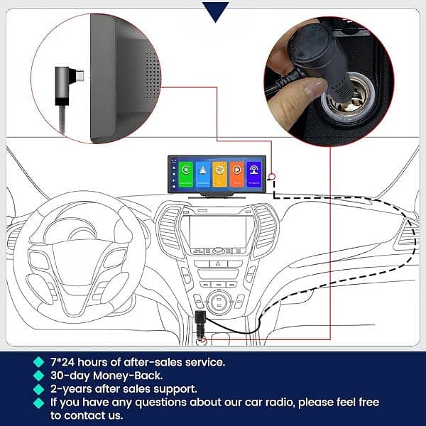 protable wireless carplay screenstereo 6