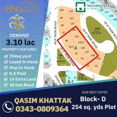 Naya Nazimabad 254SQ Yard Plot For Sale Block -D 0