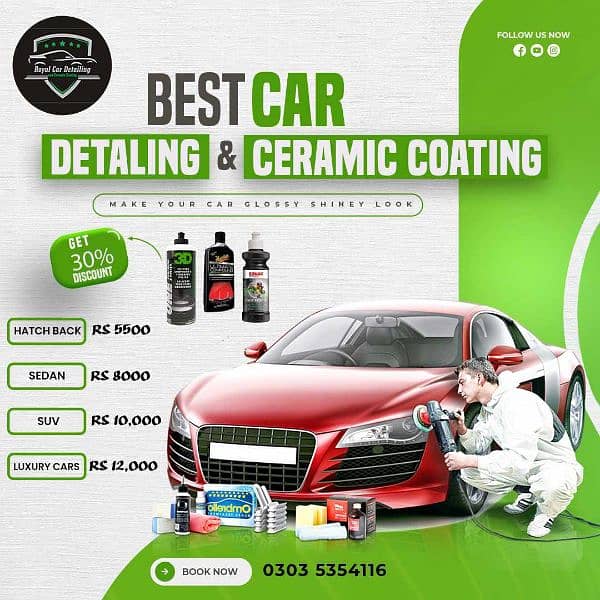 Car detailing / Compound polish / General service/ ceramic coating 0