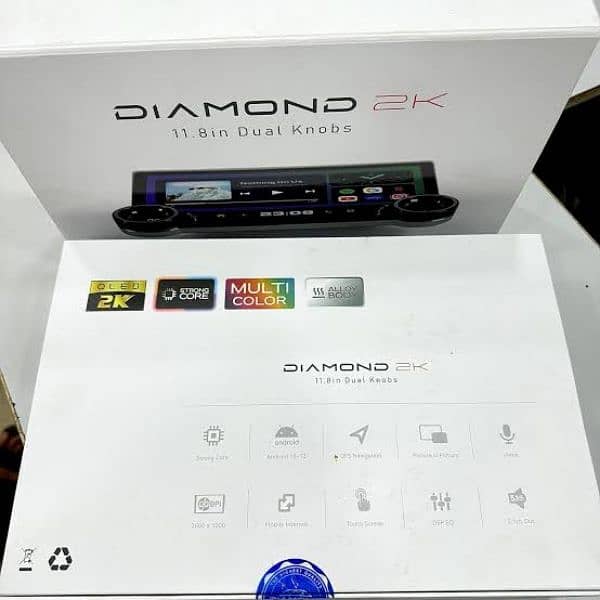 diamond dual knobs car android 0