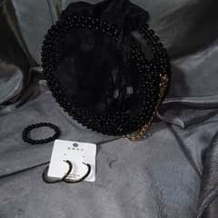 acrylic circle jet black beaded bags