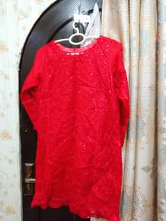 Red dress tissue dress