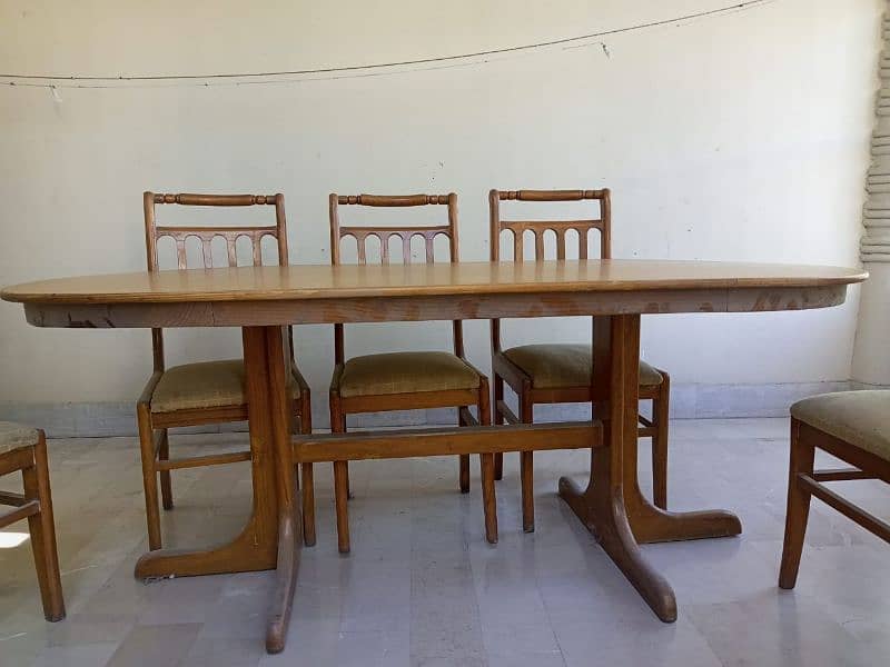 Dining table with eight chairs 2