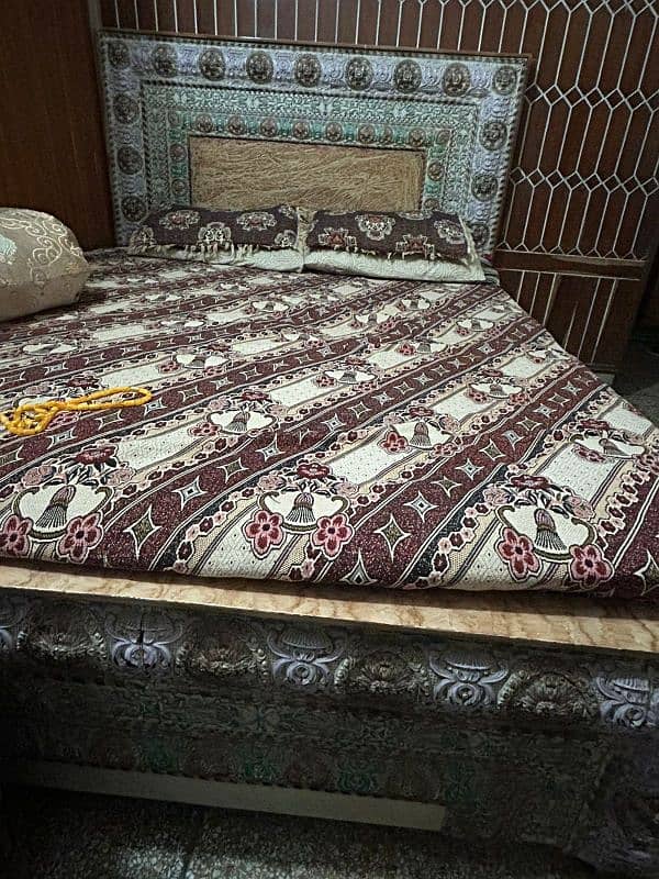 Queen size Good Quality bed for sale without mattress 0