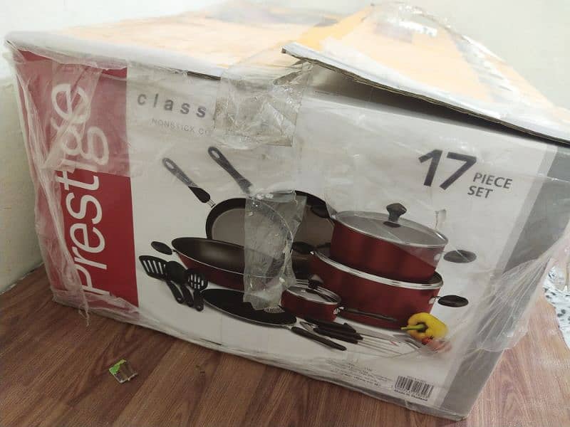 prestige non stick set 17 piece orignal made in thailand 0