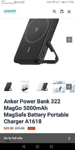 Anker orignal mango mag safe wireless power 5000