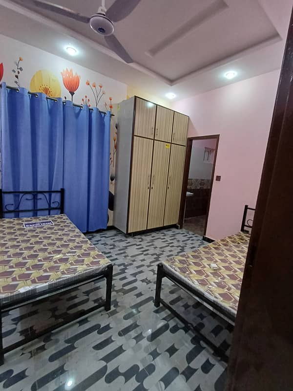 Brand new Fully Furnished girls hostel in share Two or three seaters Room available for rent job holders or students near ucp University or shaukat khanum hospital or UOL University or UMT University or Emporium Mall or expo center 1