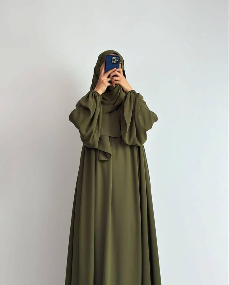 Georgette full abaya with stoller 1