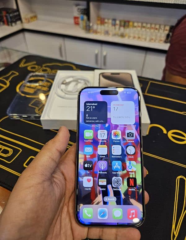 iphone 15 pro max 256 GB Non Pta FU                     11 12 13 14 16 7