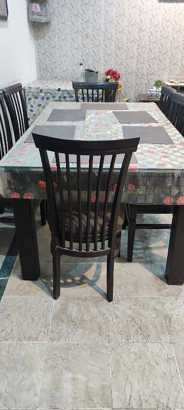 Glass Dining table with 8 chairs 1