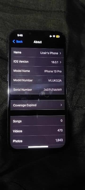 iphone 13 pro non PTA 128 GB 7