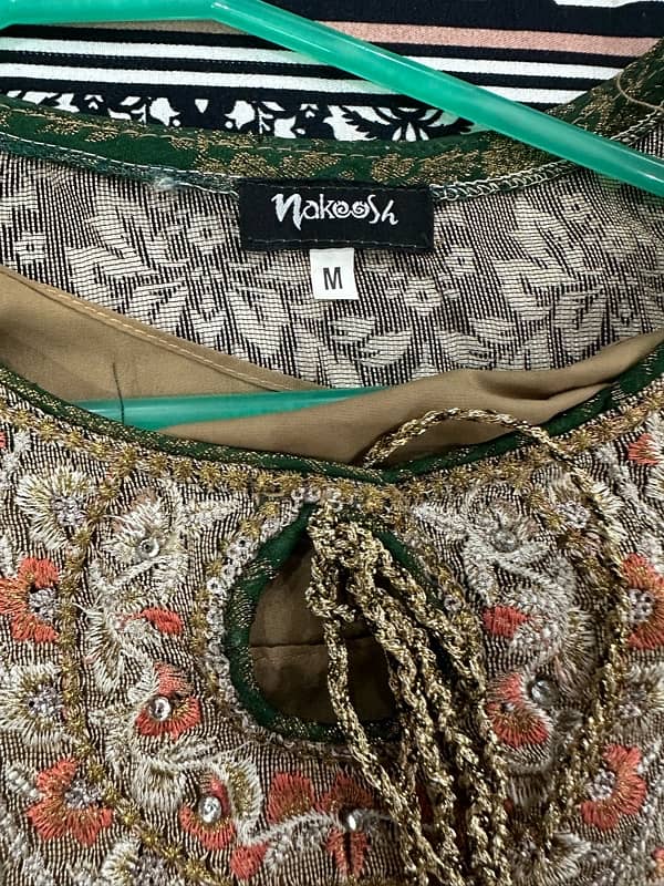 4 peics suit sale complete dress  fabric khaadi net BRAND Naqoosh hai 8