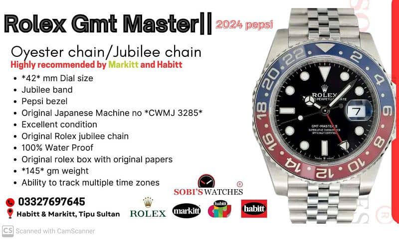 Rolex Gmt Master || Pepsi/App Orig/Sobi's watches at Markitt & Habitt 5