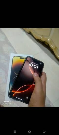 I phone 14 pro max lla with box 128 gb golden color