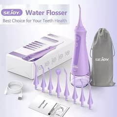 SEJOY Cordless Water Flosser - 8 Nozzles, 5 Modes, Rechargeable