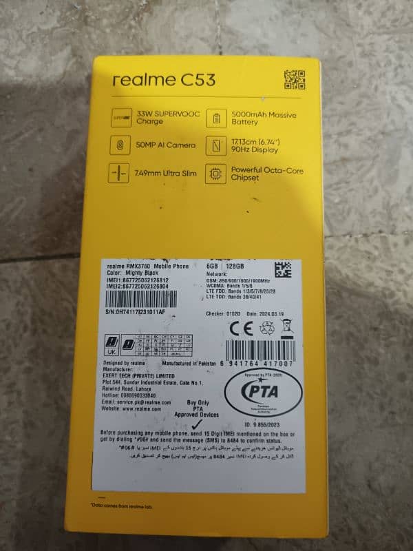 Realme C-53 6+4/128 with original Box 7