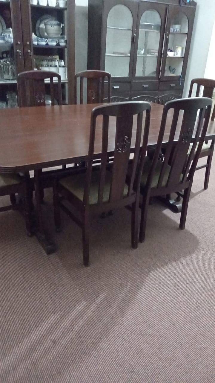 Solid Wood Dinning Table 6 Chairs 0