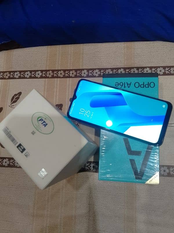 oppo A16e with box and charger 2