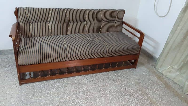 5 seater wooden sofa set 4