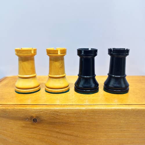 Chess Set 1930s Art Deco Lardy Staunton in Black & Rosewood with Box 2