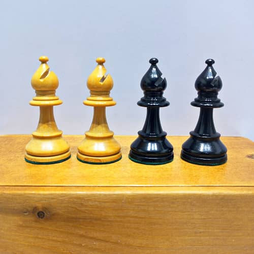 Chess Set 1930s Art Deco Lardy Staunton in Black & Rosewood with Box 3