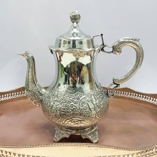 Vintage Silver-Plated Tea Set with Elegant Curves & Intricate Detail 4