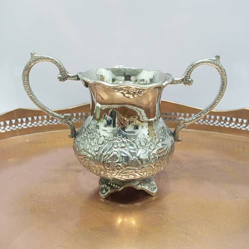 Vintage Silver-Plated Tea Set with Elegant Curves & Intricate Detail 5