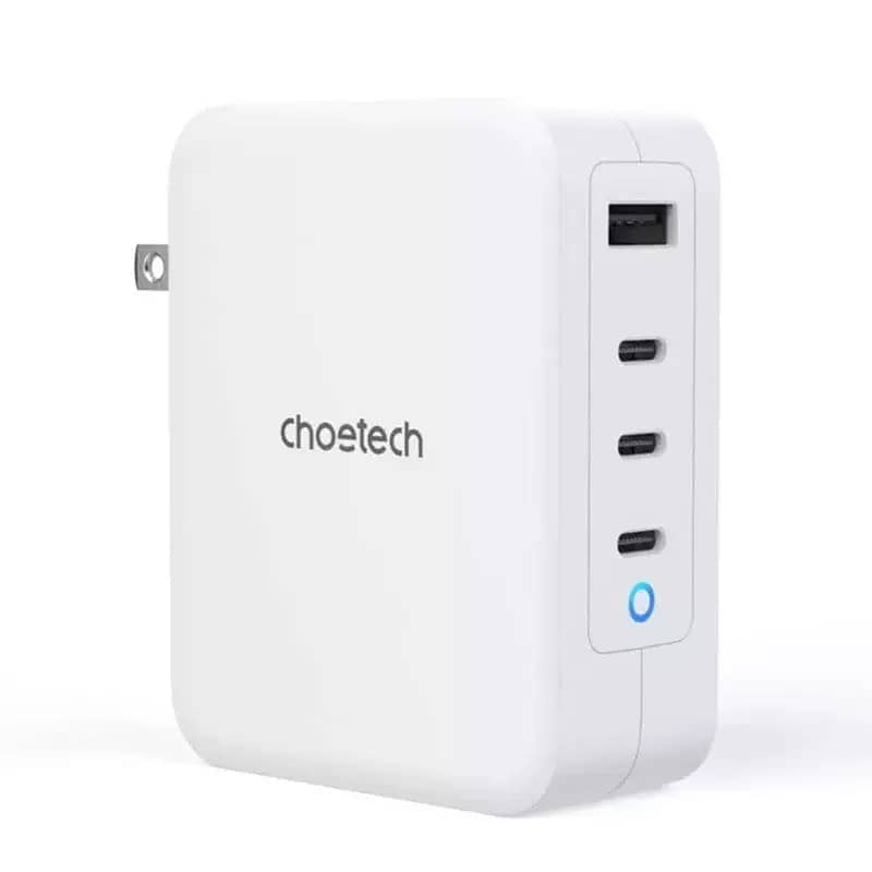 Choetech Ultra Fast 130W Gan 3 USB-C 1 USB-A Power Adapter Charger 0