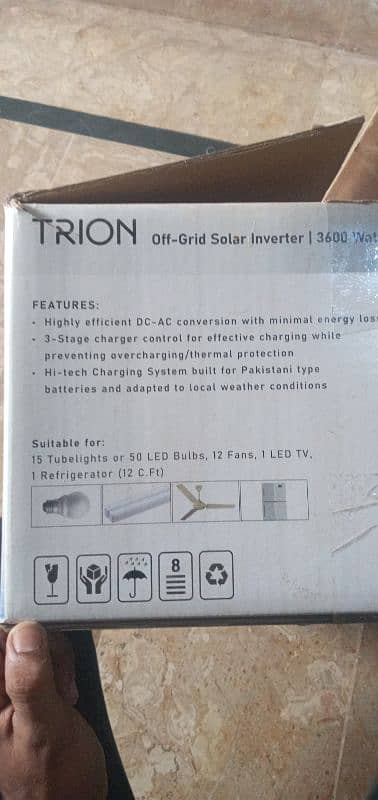 Trion solar invter 3.6 off grid condtion 10 b 10 5