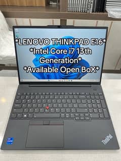 Lenovo E16 intel core i7 13th Gen Ram 8gb Ssd 512gb Open Box Condition