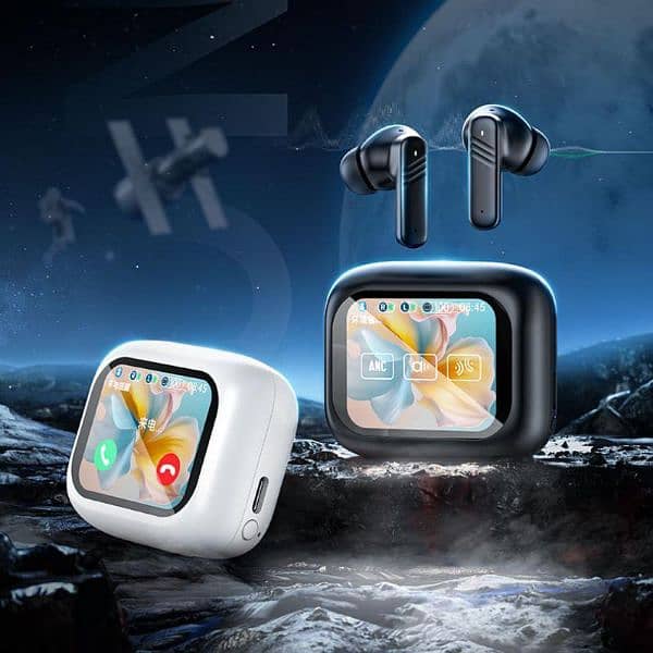 M6 digital hot selling touch screen and control noise reduction earbud 4