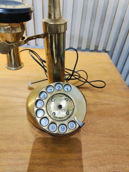 Antique Candlestick brass Telephone 2