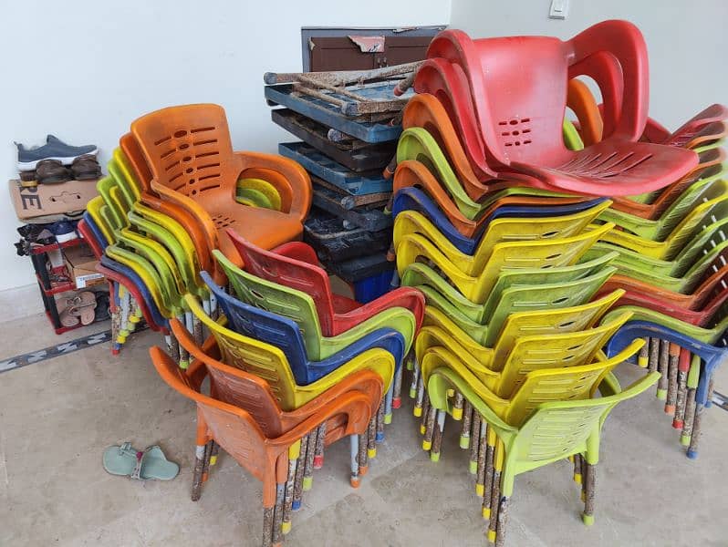 Junior Class Plastic Chairs and Tables available 3