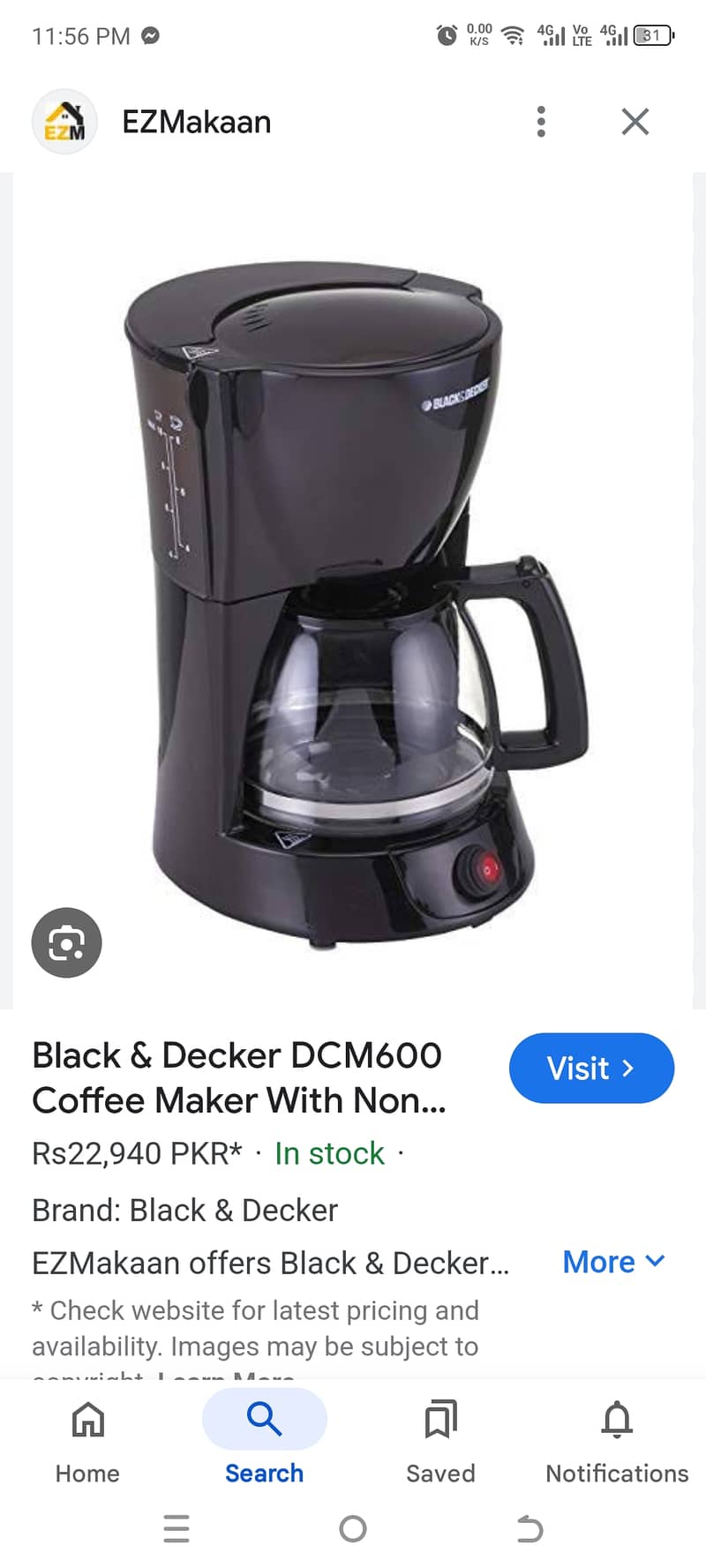 new coffee maker black & decker 8