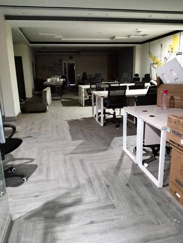 1 Kanal Commercial 1st Floor Hall For Rent at hot location in Johar Town 0