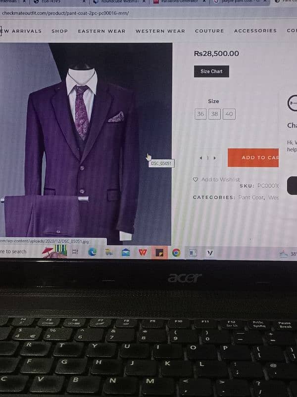 pent Coat 3 piece purple decent coulour 10by10 0