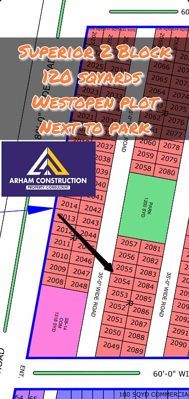 NORTH TOWN RESIDENCY PHASE 1 SUPERIOR 2 120 Sq Yards Plot 0