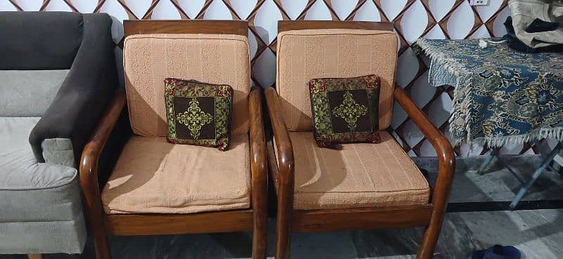 Pura wood sofa set 0