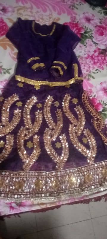 purple lehnga for 10 to 12 years old 1